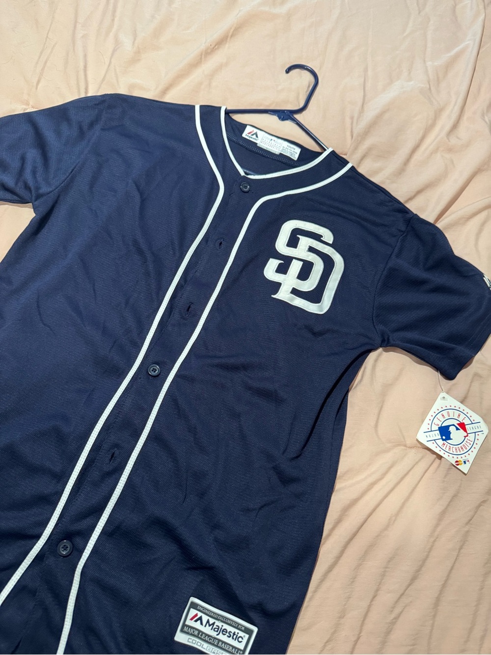 Genuine Merchandise Navy and White Youth Baseball Jersey